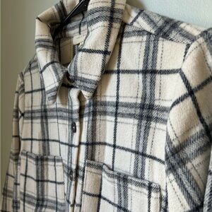 Black and white plaid Shacket